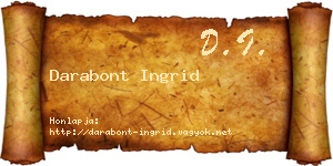 Darabont Ingrid névjegykártya
